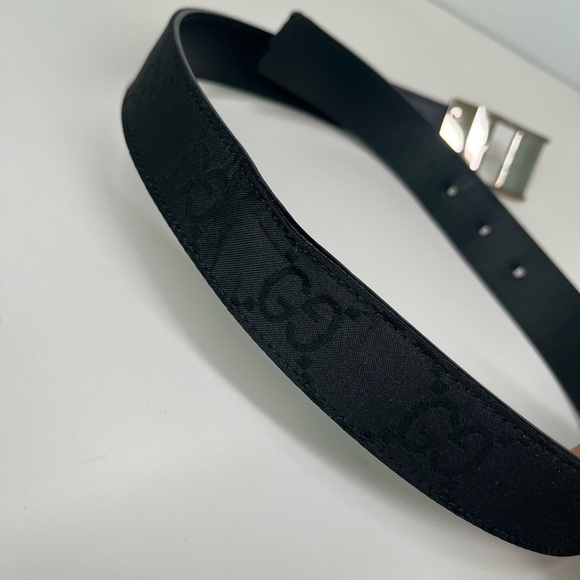 GUCCI Double G Logo Canvas Belt - Picture 2 of 7